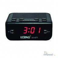 Rádio Relógio Digital De Mesa Lelong Le-671 Despertador